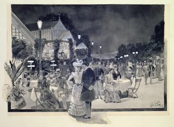 In den öffentlichen Gärten, Wien, 1893